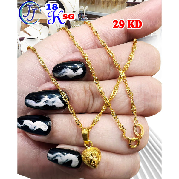 Gold chain pendant 18k